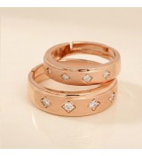 Solumate Couple Band – Rose Gold Plated Pair Rings | Matching Couple Rings