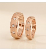 Solumate Couple Band – Rose Gold Plated Pair Rings | Matching Couple Rings