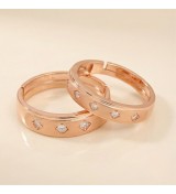 Solumate Couple Band – Rose Gold Plated Pair Rings | Matching Couple Rings