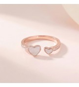 Heartful Bond Ring – Silver & Rose Gold