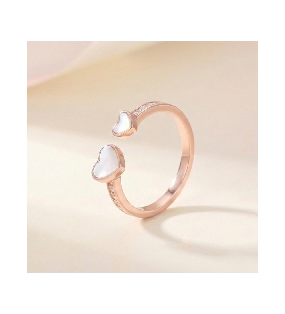 Heartful Bond Ring – Silver & Rose Gold