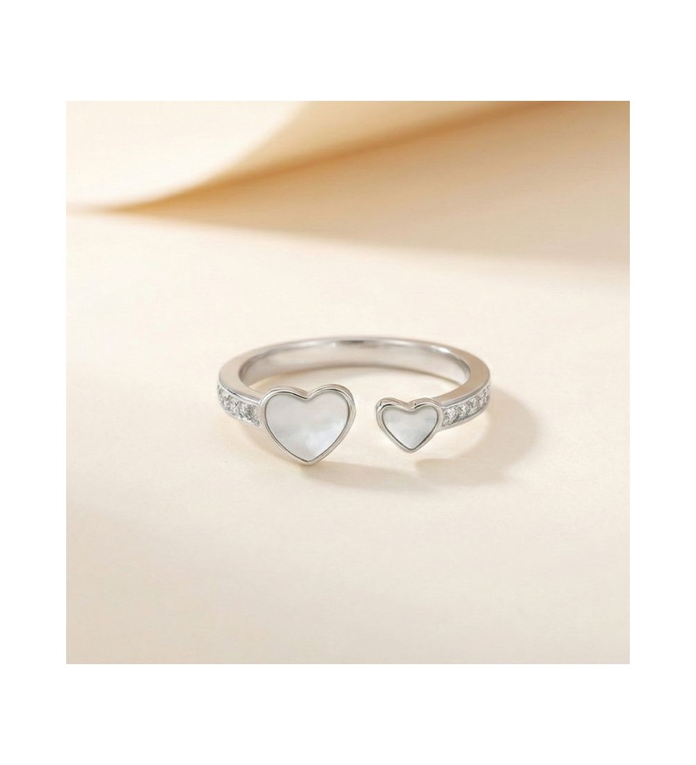 Heartful Bond Ring – Silver & Rose Gold