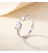 Heartful Bond Ring – Silver & Rose Gold