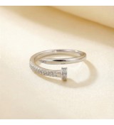 Lustra Wrap Ring – 925 Silver | Adjustable Zircon Ring