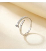 Lustra Wrap Ring – 925 Silver | Adjustable Zircon Ring