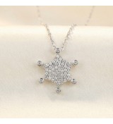 Starburst Pendant Necklace – Silver Finish