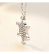 Starburst Pendant Necklace – Silver Finish