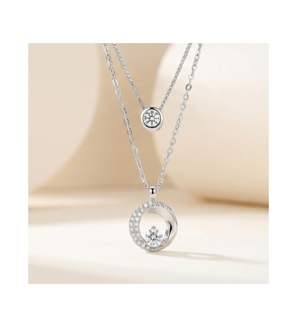 Luna Dual Layer Necklace – Available in Silver & Rose Gold