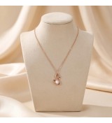 Swan Pearl Pendant Necklace – Rose Gold