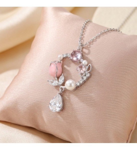 Blossom Charm Necklace – Silver & Rose Gold Variants