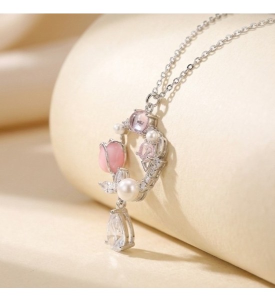 Blossom Charm Necklace – Silver & Rose Gold Variants