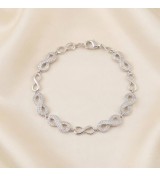 Infinity Link Bracelet – Sterling Silver with Crystal Infinity Accents