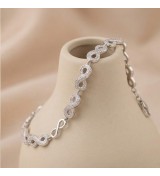 Infinity Link Bracelet – Sterling Silver with Crystal Infinity Accents