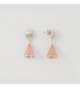 Spiral Drop Cone Earrings – Rose Gold & Silver Statement Dangles