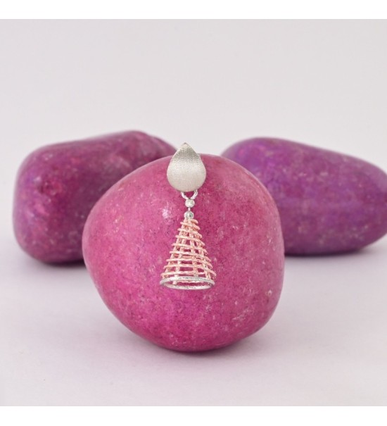 Spiral Drop Cone Earrings – Rose Gold & Silver Statement Dangles