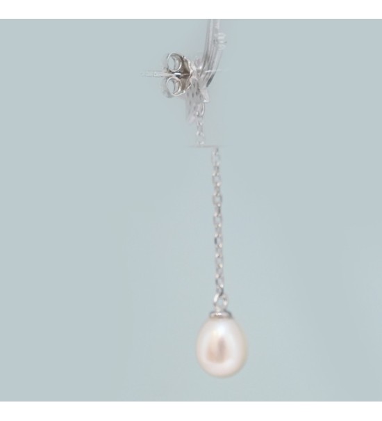 Shooting Star Pearl Drop Earrings – Elegant Zirconia & Pearl Dangle