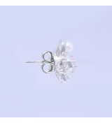 Blush Pearl Blossom Earrings – Silver & Rose Gold Variants | Pearl & Pink Gemstone Floral Studs