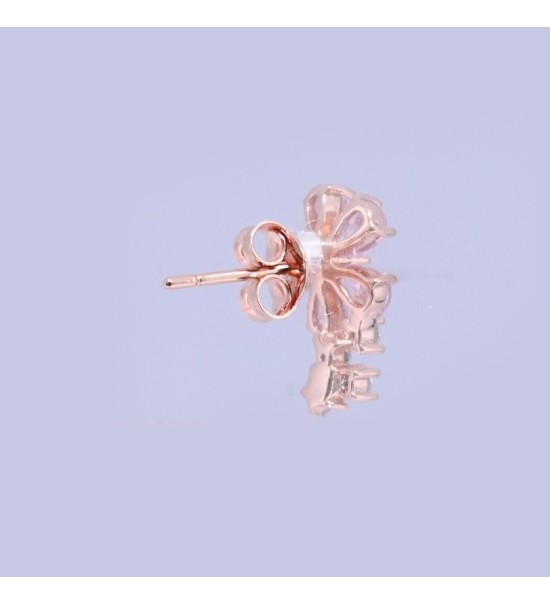 Blossom Spark Earrings – Silver & Rose Gold Floral Studs