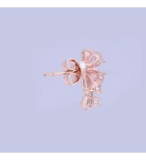 Blossom Spark Earrings – Silver & Rose Gold Floral Studs