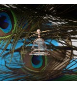 Spiral Dome Drop Earrings – Rose Gold & Silver Jhumka-Inspired Statement