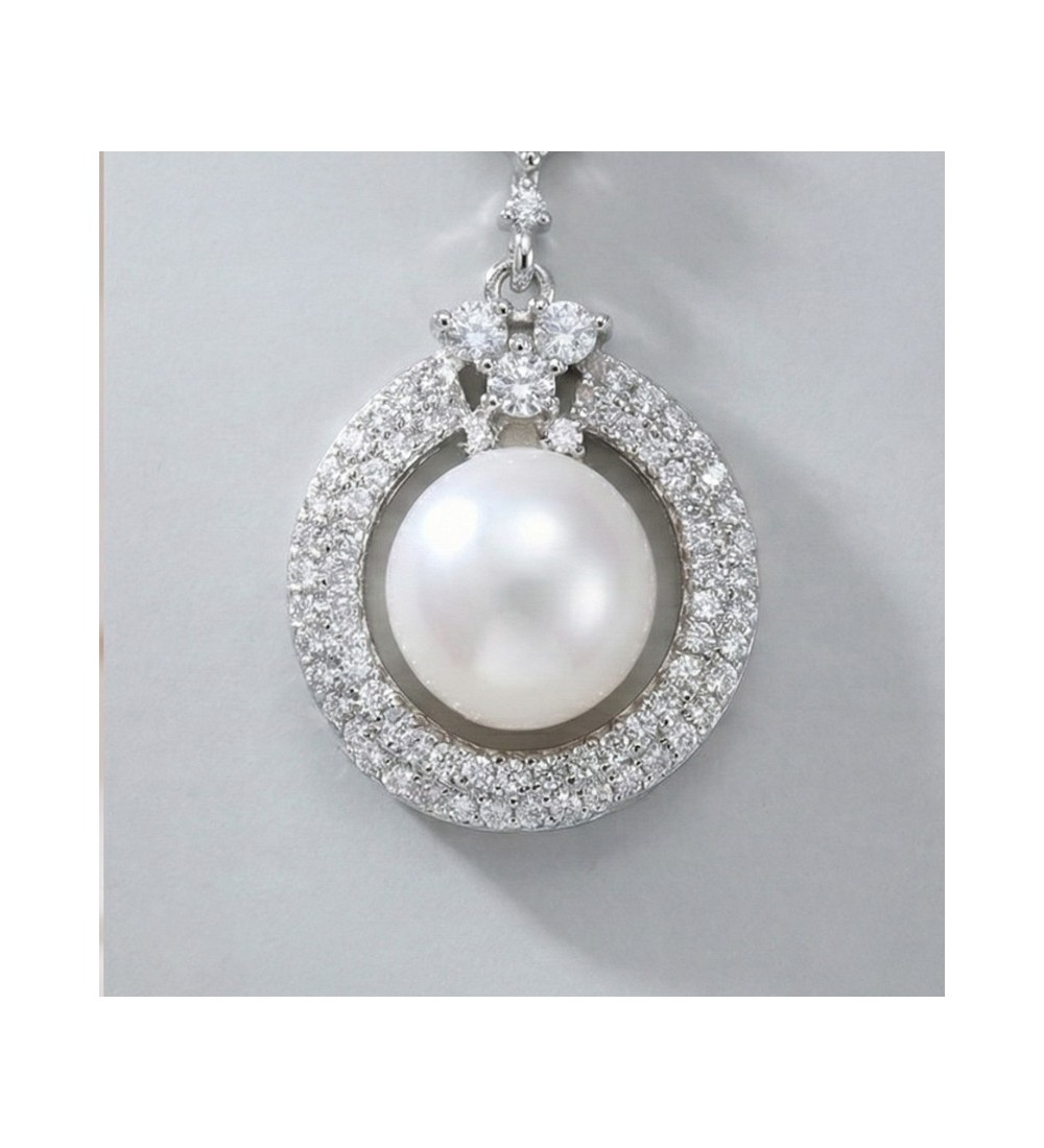 Eternal Pearl Circle Drop Earrings – Silver