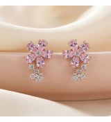 Blossom Spark Earrings – Silver & Rose Gold Floral Studs