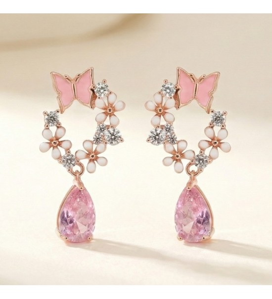 Enchanted Butterfly Drop Earrings