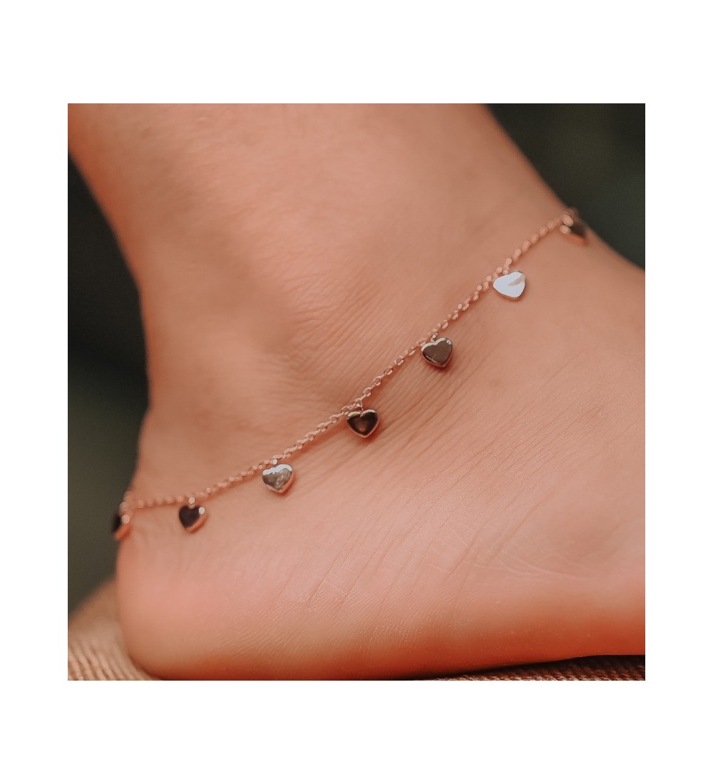 Eternal Heart Charm Anklet