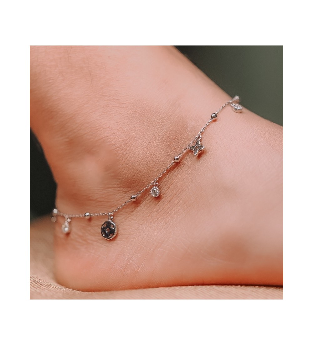 Lumina Geometric Motif Anklet