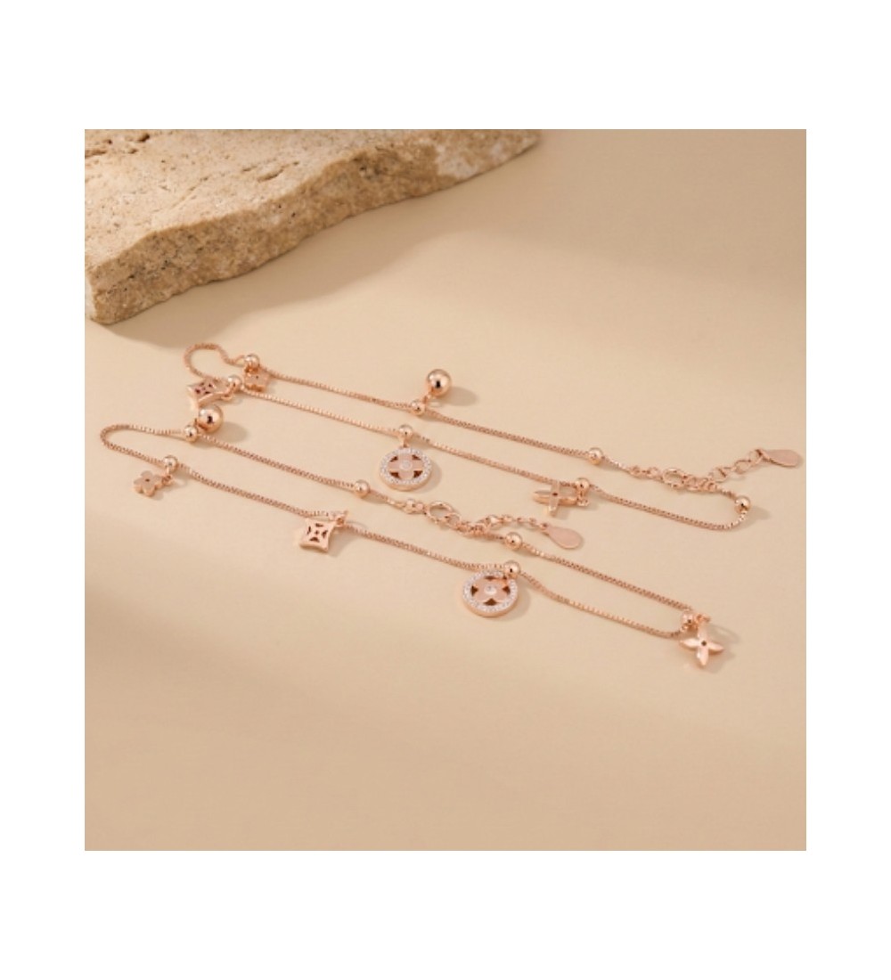 Lumina Geometric Motif Anklet