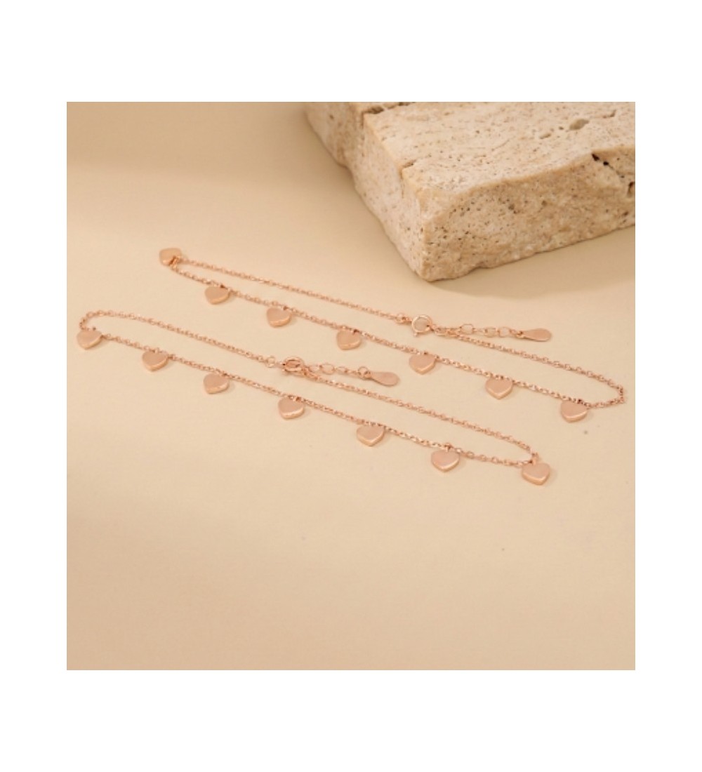 Eternal Heart Charm Anklet