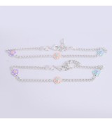 Baby Enamel Flower Anklet (Payal) – Sterling Silver Cute Foot Jewelry