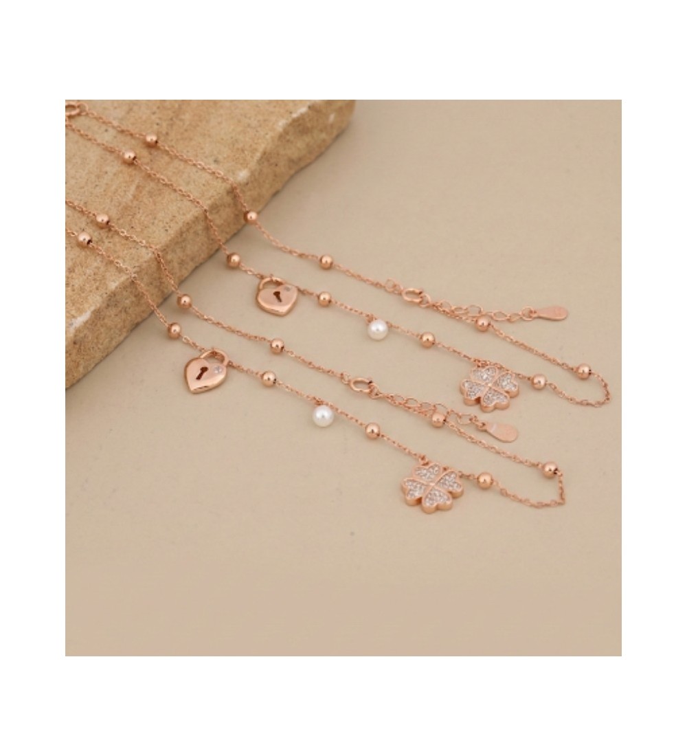 Clover & Heart Keepsake Anklet
