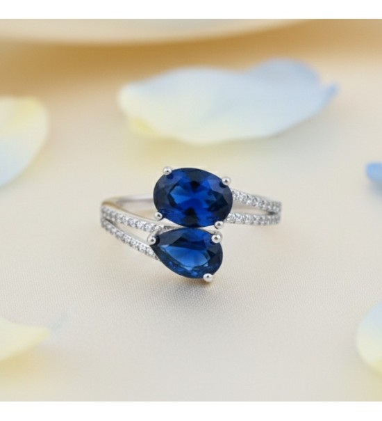 Royal Duo Pear-Cut Ring