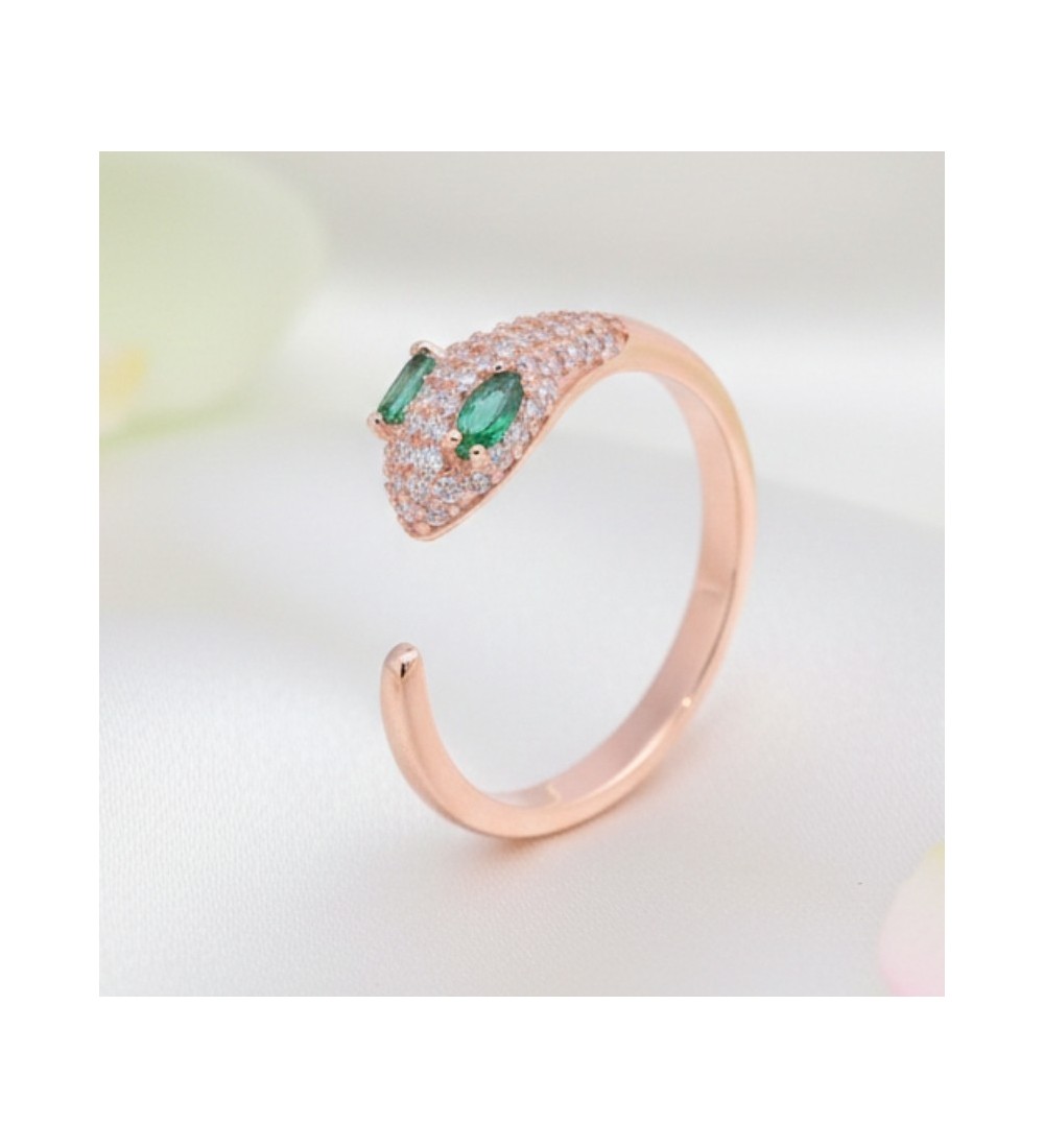 Emerald Serpent Wrap Ring