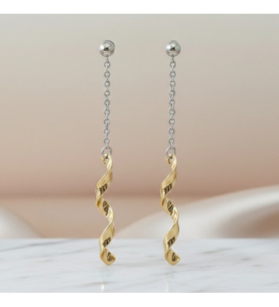 Spiral Serenity Drop Earrings