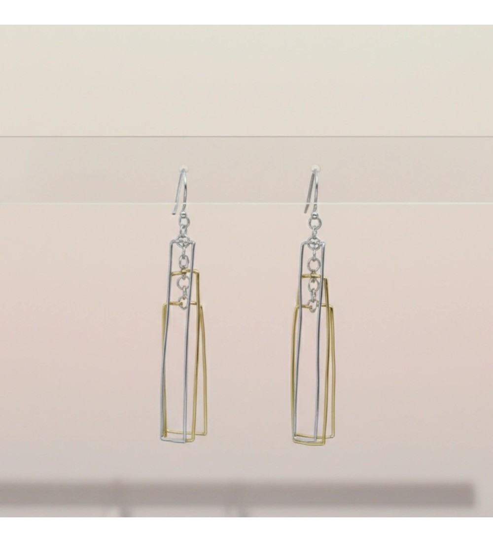 Linear Harmony Drop Earrings
