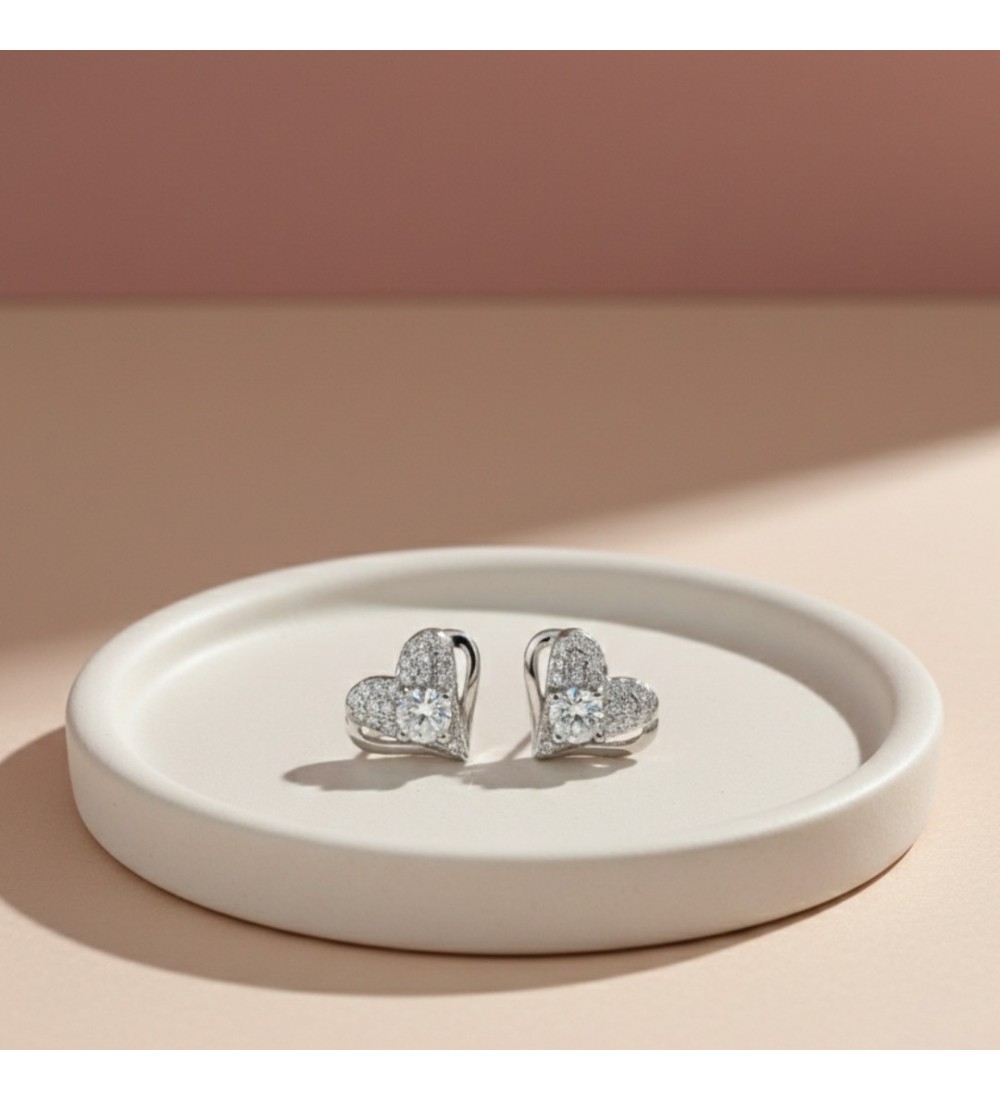 Sparkling Hearts Studs