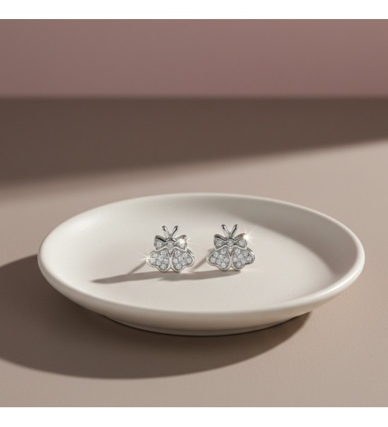 Sparkling Butterfly Studs