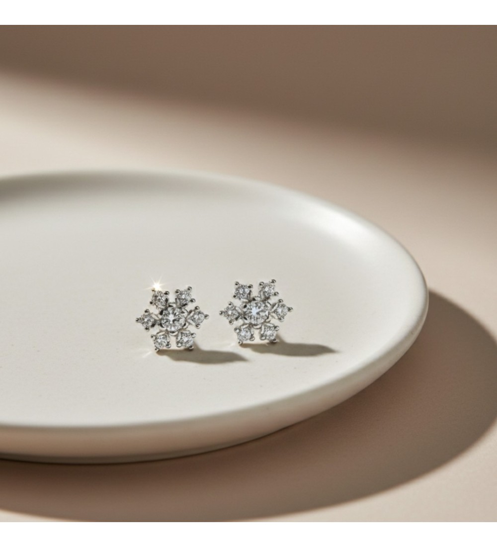 Winter Frost Snowflake Studs