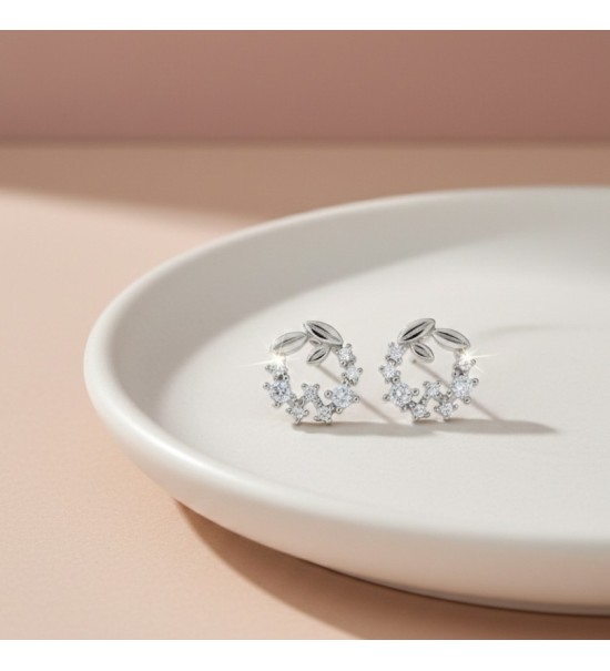 Flora Sparkle Wreath Studs