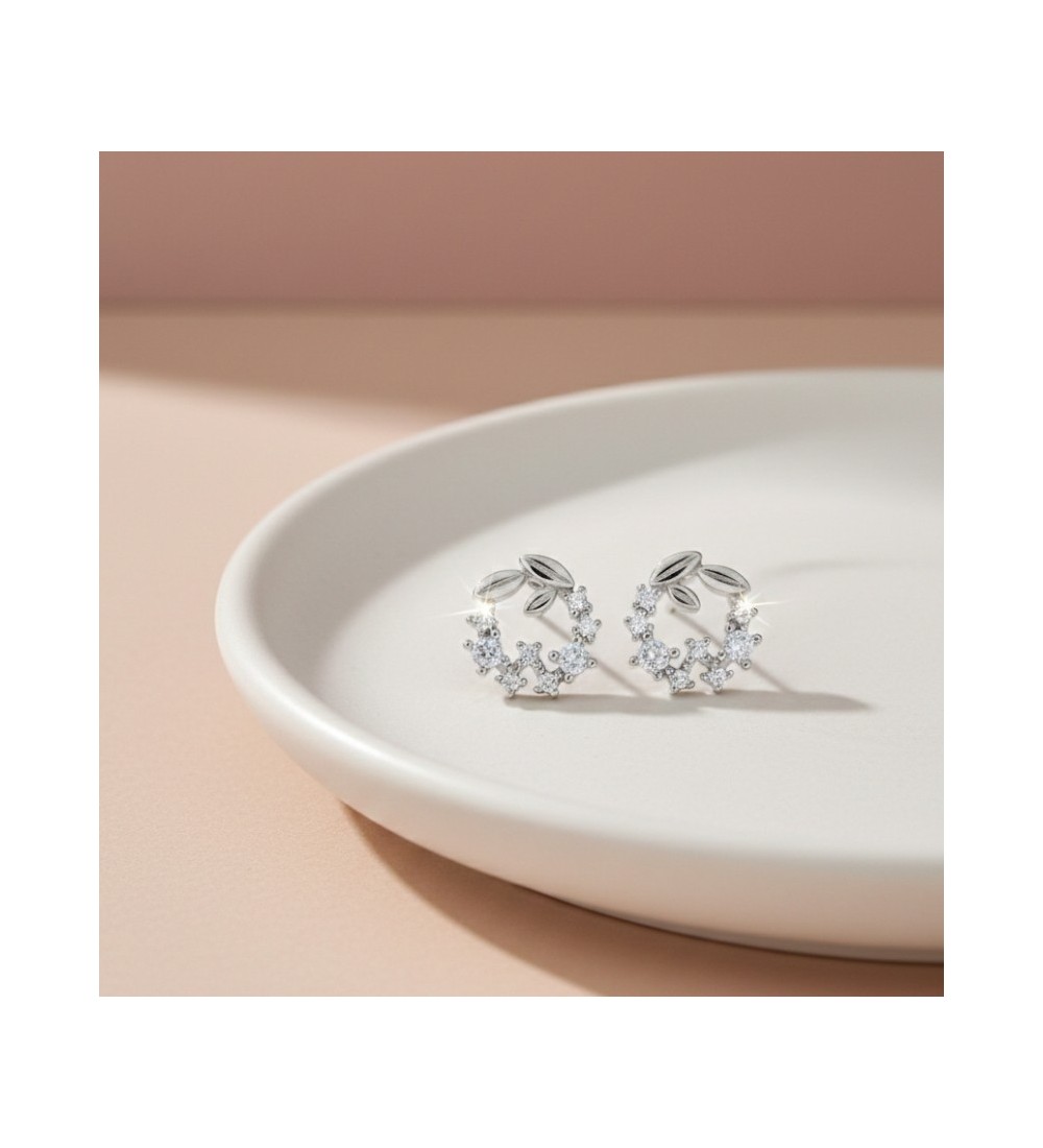 Flora Sparkle Wreath Studs