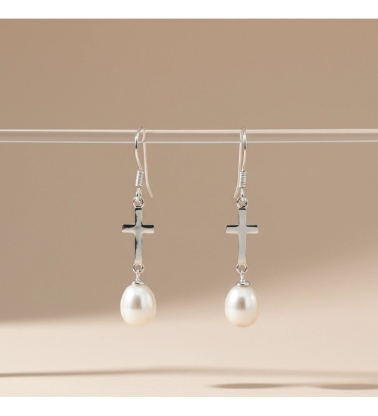 Divine Grace Cross & Pearl Drops