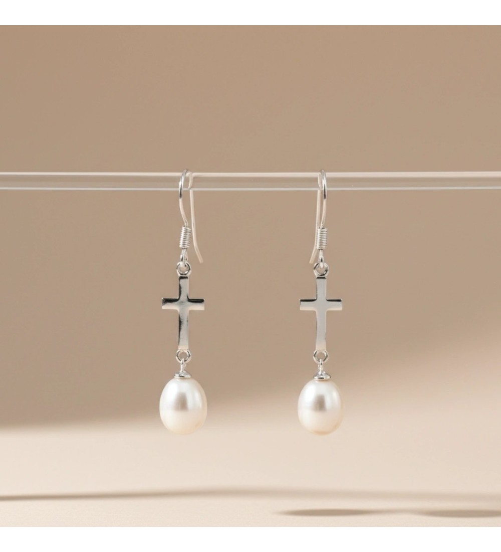 Divine Grace Cross & Pearl Drops