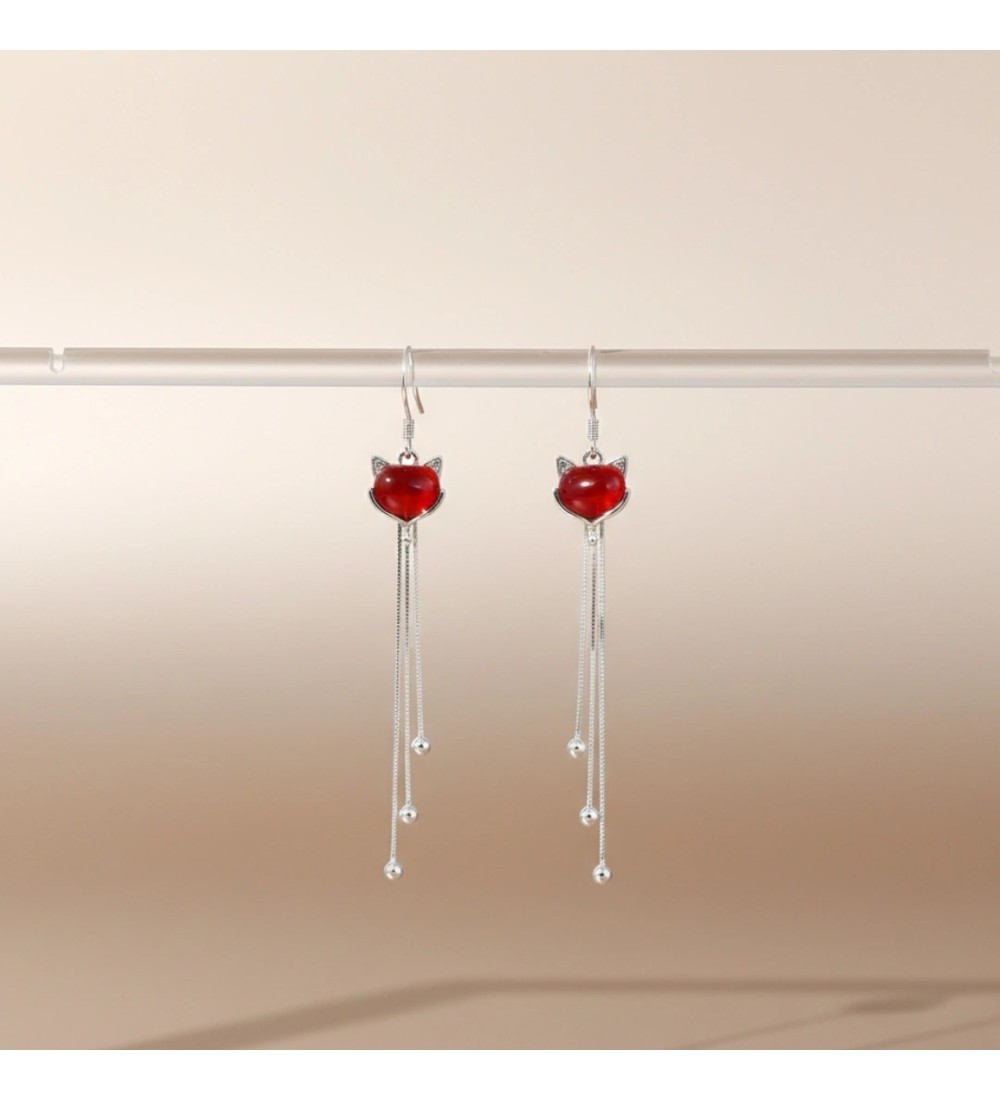 Scarlet Fox Tassel Drops