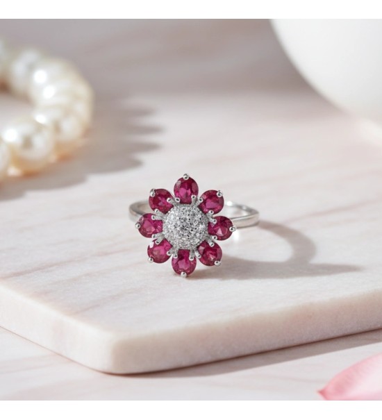 Scarlet Bloom Ring