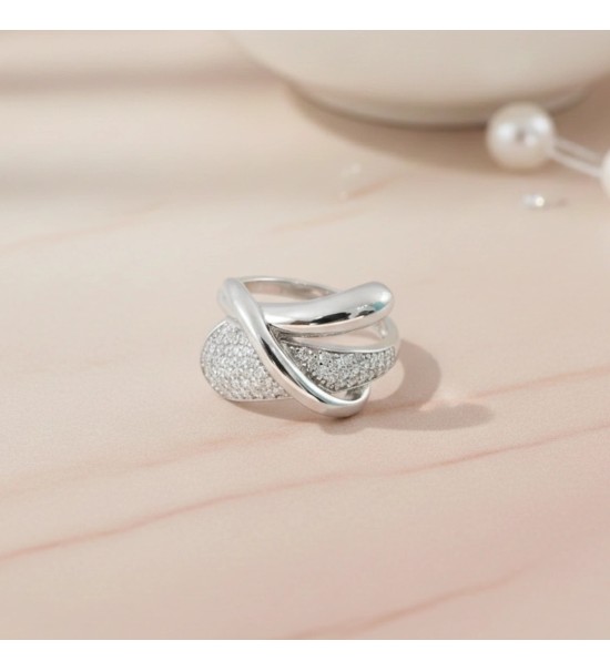 Pavé Ribbon Wrap Ring