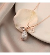 Sparkling Fortune Pouch Necklace