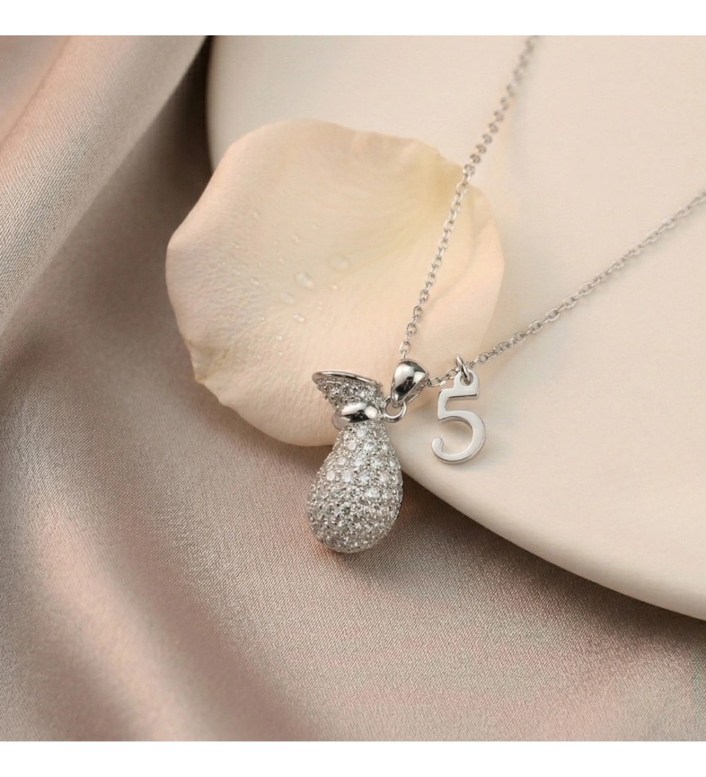 Sparkling Fortune Pouch Necklace