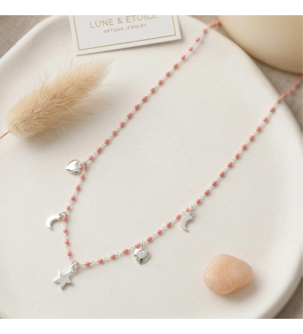 Celestial Charm Rosary Necklace